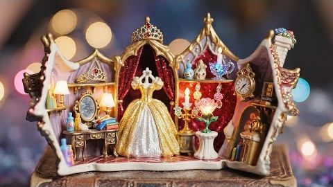 【ASMR Миниатюрные костюмированные комнаты сказочных принцесс 👗✨ | Какой керам домик вам нравится? смотреть онлайн