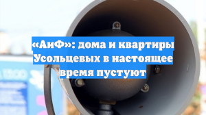 «АиФ»: дома и квартиры Усольцевых в настоящее время пустуют