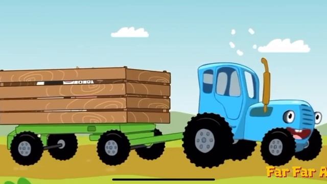 Синий трактор 🚜 Учим Цвета | Красный