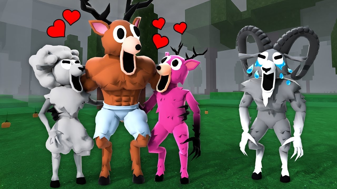 Благородный ОЛЕНЬ в 99 ночей в лесу! Анимация Роблокс