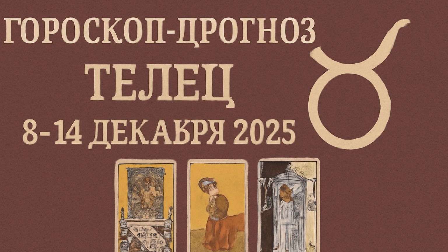 Таро-прогноз для Тельца на 8–14 декабря 2025 | Что откроют карты? 🔮✨