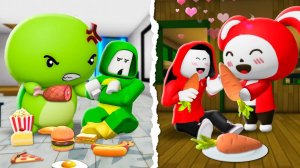 Семья Майки бедных и Джей Джея богатых роботов! Анимация Роблокс