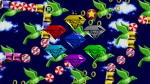 Изумруды Хаоса из пластилина Sonic the hedgehog