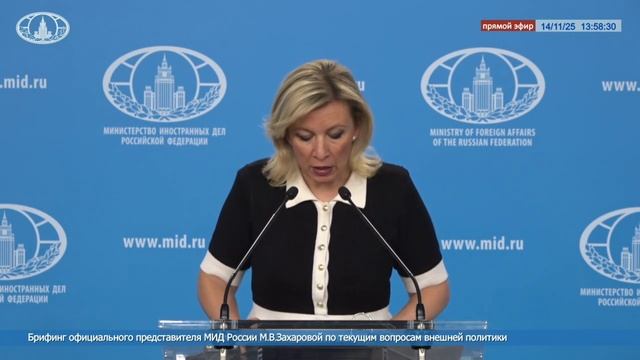 Заявления первого заместителя министра иностранных дел Украины Кислицы, 14 ноября 2025