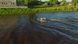 Н-400 румпельная на воде с мотором 9,9 (20)
