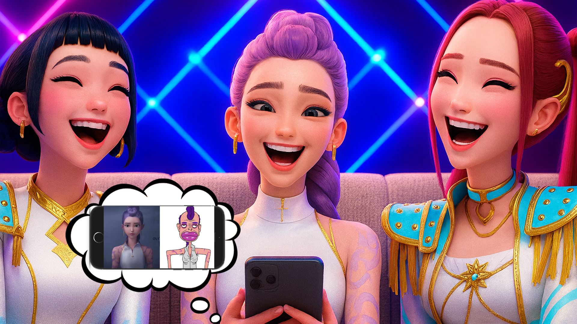 Охотницы на демонов. Тренд 2025 года. Huntrix Golden Kpop Demon Hunters Drawing Meme.