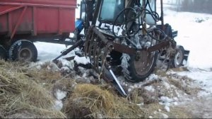 Погрузка и возка сена. МТЗ-82.1 Часть 1.