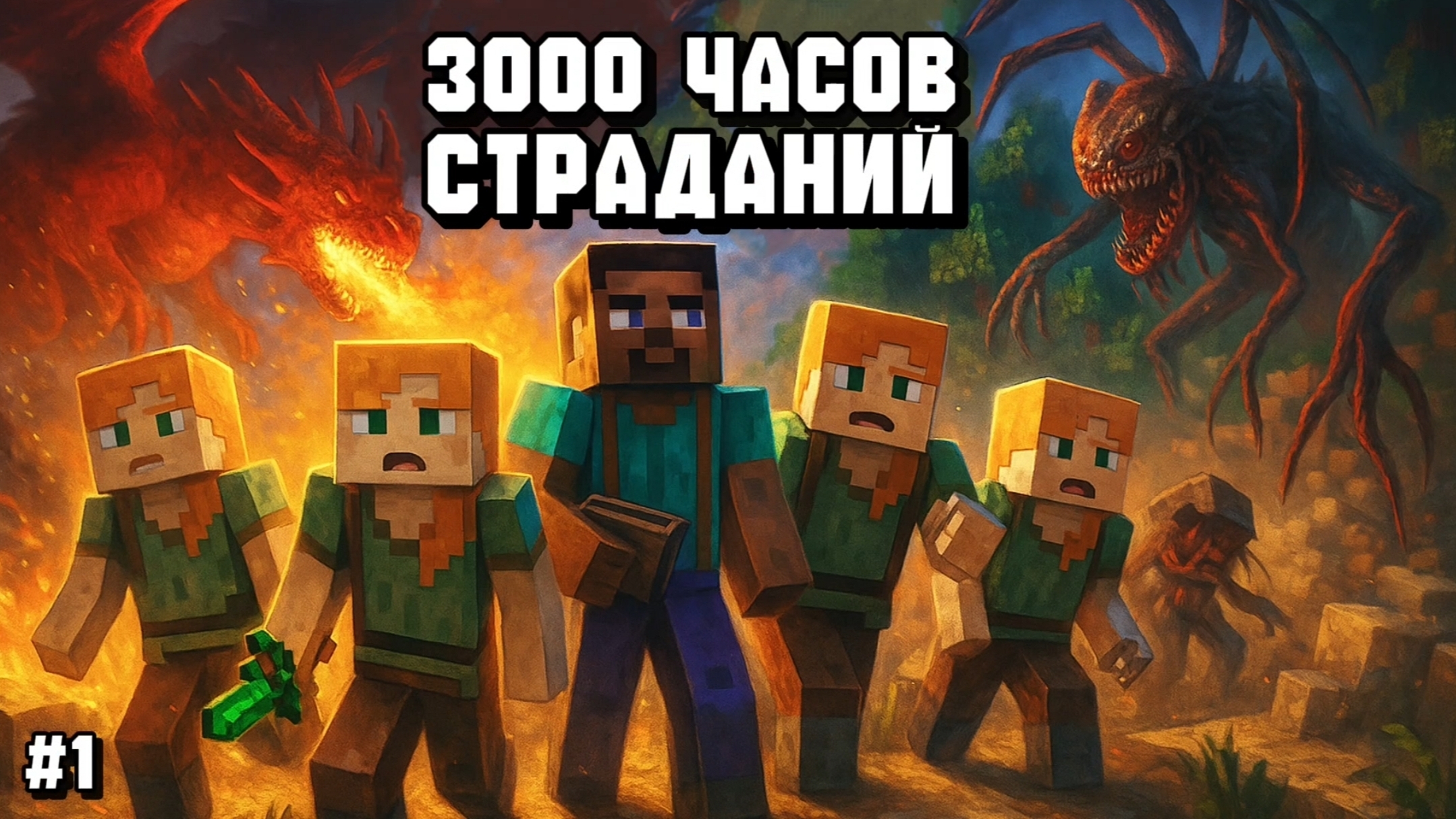 НОВАЯ СБОРКА И НАЧАЛО ВЫЖИВАНИЯ! ПРОХОЖДЕНИЕ СБОРКИ 3000 ЧАСОВ СТРАДАНИЙ С ДРУЗЬЯМИ В МАЙНКРАФТ! #1