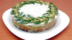 Очень Сочный и Вкусный Рецепт!КАК ЛЕГКО УКРАСИТЬ САЛАТ НА Праздничный СТОЛ!Салат "Мимоза"