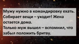 Сборник веселых анекдотов. - Мужик собрался в командировку..