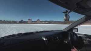 Ниссан пульсар 1,8 (зима, лёд, озеро, пушка)