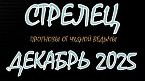Стрелец. Декабрь 2025. Прогноз-гороскоп
