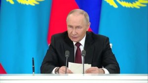 Владимир Путин сделал заявления для СМИ по итогам российско-казахстанских переговоров