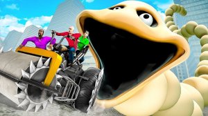 ПОБЕГ НА РАНДОМНЫХ МАШИНАХ ОТ ГОЛОДНОГО ЧЕРВЯ! УГАР И БЕЗУМИЕ В Garry`s Mod