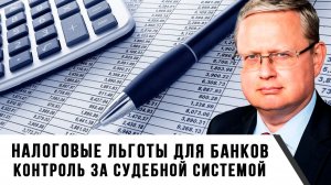 Михаил Делягин | Налоговые льготы для банков. Контроль за судебной системой