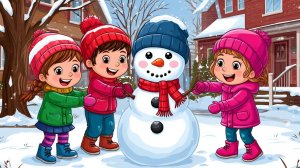 Новогодняя музыкальная игра для дошкольников "Лепим мы снеговика" А. Веселовой