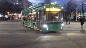 россия трамвай троллейбус автобус новый большой электробус в россия гармошка в уфе. 2025 ноябрь