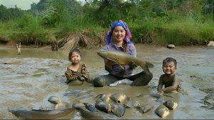 Ловим большую рыбу в пруду, чтобы отвезти ее на рынок и продать. Жизнь во Вьетнаме