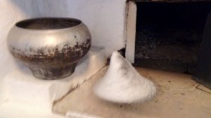 Запечённая курица в русской печи.