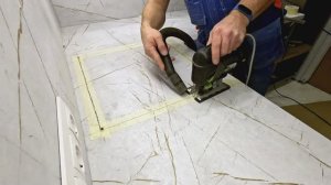 Врезка мойки в столешницу