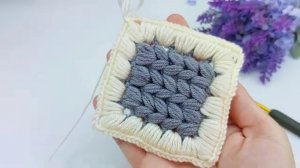 Тунисский мотив крючком - Тунисское вязание крючком