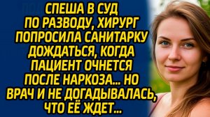 Спеша в суд по разводу, хирург попросила санитарку дождаться, когда пациент очнется после наркоза…