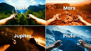 Полет на разных планетах солнечной системы