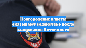 Новгородские власти оказывают содействие после задержания Витвицкого