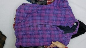 40718 Рубашки мужские фланель на мех подкладе, 1пак, camicie flanele imbotito 1/2, секонд (extra) оп