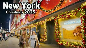 Новогодний Нью-Йорк. Пешая прогулка по украшенному к рождеству Нью-Йорку. США