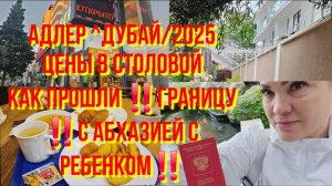 АДЛЕР, 2025‼️КАК ПРОШЛИ ГРАНИЦУ‼️🤯С АБХАЗИЕЙ С ‼️РЕБЕНКОМ‼️ Обзор Элисон Дубай/ Цены в столовой ❓️