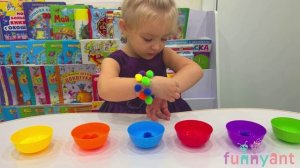 "Разложи по цвету" дидактическая игра для младших дошкольников Funny Ant Malahovka