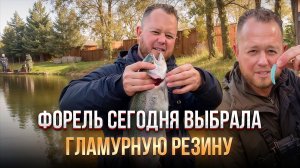 #25 ФОРЕЛЬ ПОДКИНУЛАСЬ НА БЛЕСТЯШКИ. ЛОВИМ ФОРЕЛЬ ОСЕНЬЮ НА РЕЗИНУ. УСАДЬБА СОКОЛИНОЕ ГНЕЗДО
