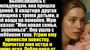 Выписавшись с младенцем, она пришла домой. В квартире другая женщина с тремя детьми, а её вещи...