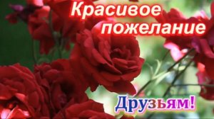 Красивое пожелание для друзей!