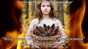 Корзина с еловыми шишками