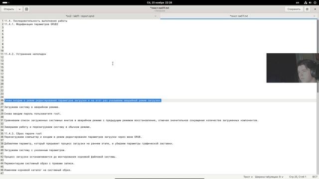 Создание отчета по лабораторной работе №11