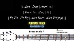 Lonely Road Slow Blues  Guitar Backing Track in Am