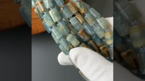 Голубой кальцит угловатые цилиндры фри-форм 6,4-10,2Х6,6-11,1 мм