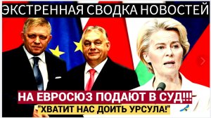 Хватит нас Доить Урсула! Польша, Венгрия, Словакия и Чехия подают в суд на Евросоюз