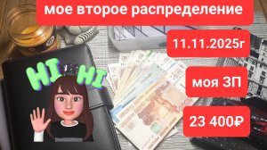 Моё второе распределение ноября (11.11.2025г) сумма 23400руб моя ЗП