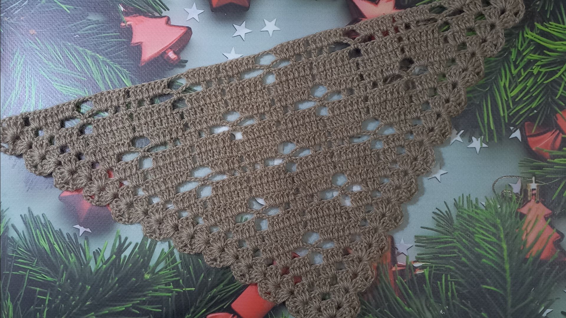 МК Узор для шали крючком смотреть онлайн