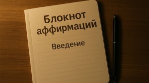 Как я веду блокнот аффирмаций. Введение