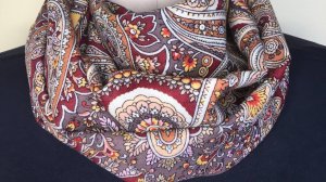 Снуд шерстяной павловопосадский "Золотой петушок"