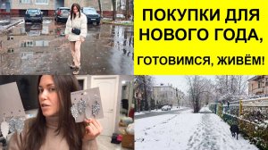 Готовимся к Новому Году, Покупки Новый год 2025-2026, Первый снег, Покупки еды, Красивые волосы
