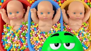 Набор из 3-х радужных ванночек-конфет с нарезкой слаймов M&M's и Magic Slime