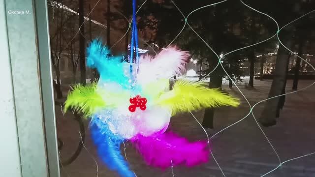 Ледяные  картины в городском парке Южно-Сахалинска. 2024 год