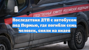 Последствия ДТП с автобусом под Пермью, где погибли семь человек, сняли на видео