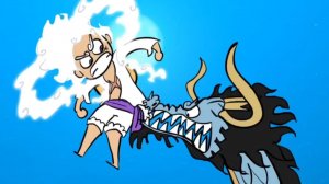 МУЛЬТИК ВАН ПИС ЛУФФИ против КАЙДО🍈🌊БЛОКС ФРУТС РОБЛОКС мультики анимация приколы