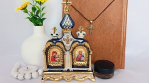 Киот Венчальная пара, гжельский фарфор